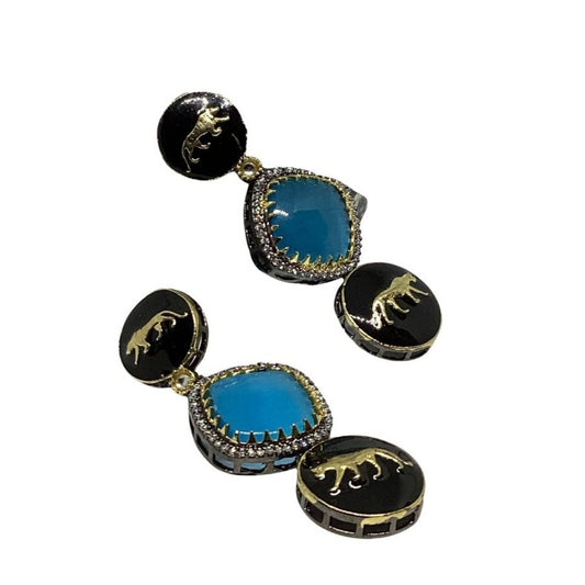 Electric Blue Elegance Earrings