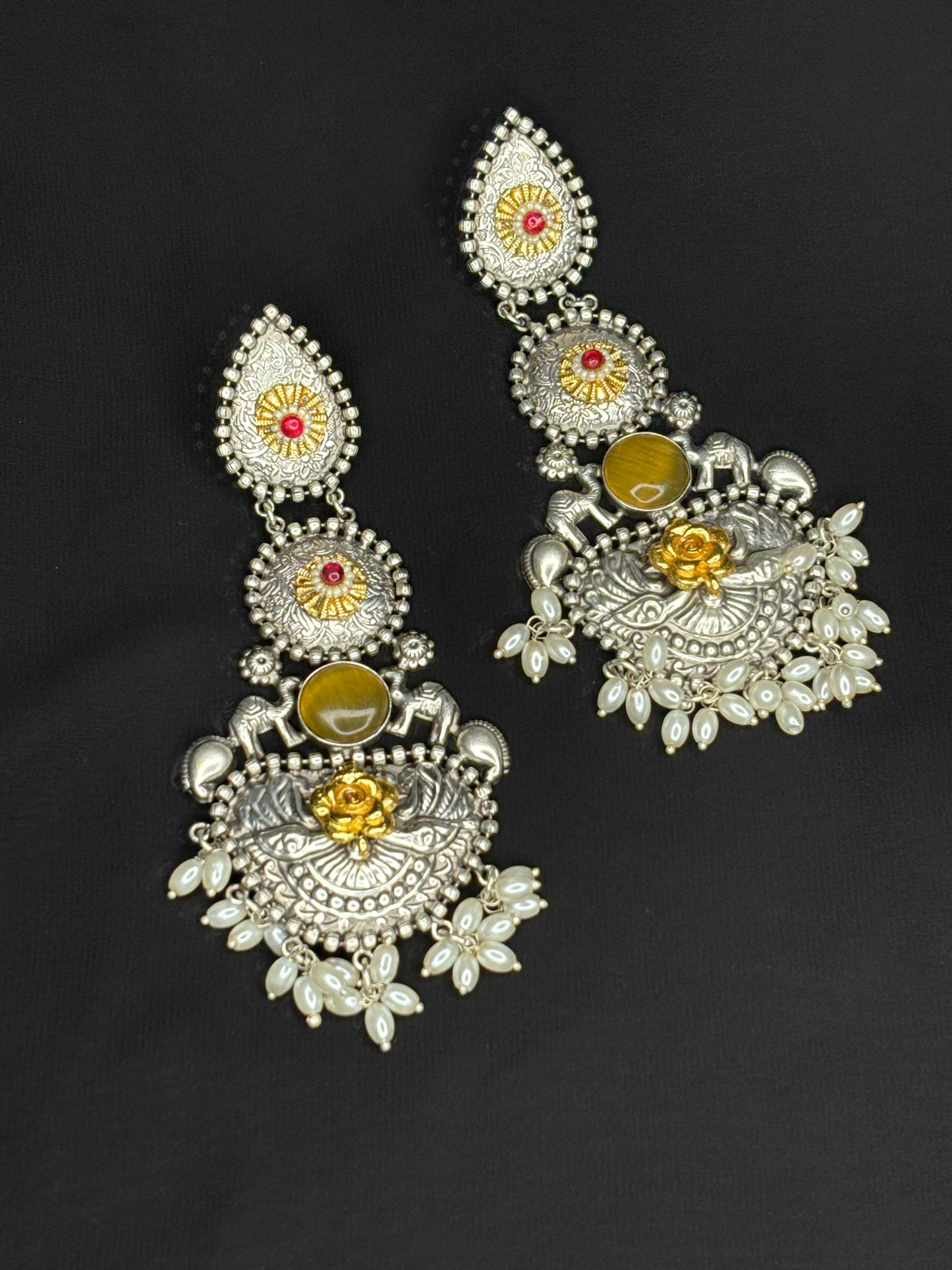 silver earrings