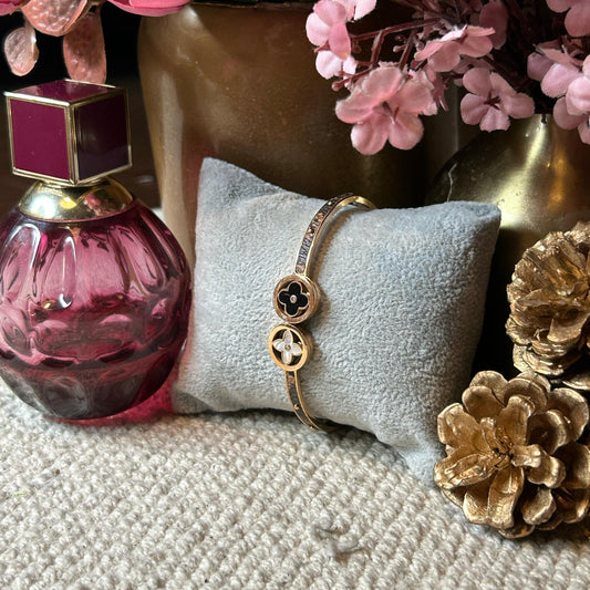 Rose-Gold Flower Bracelet