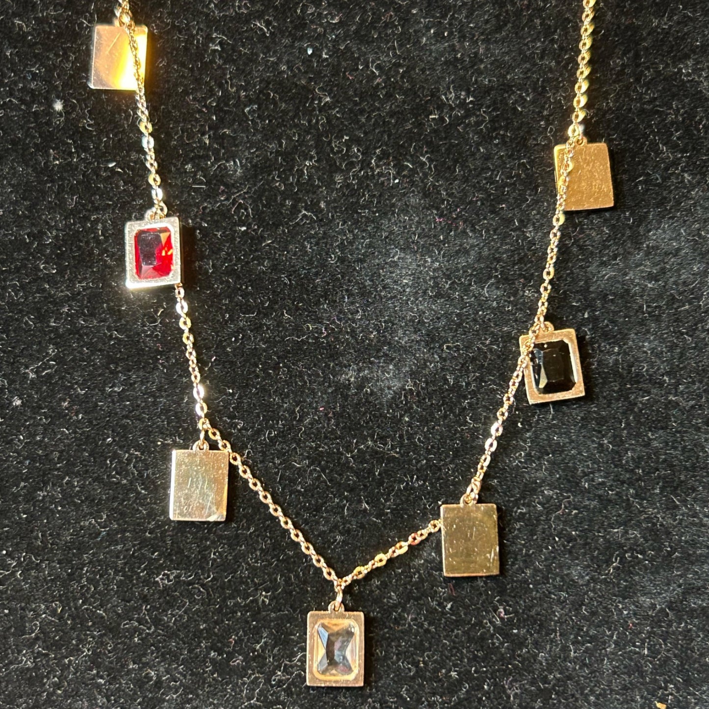 Amulet Multilayered Crystal Necklace