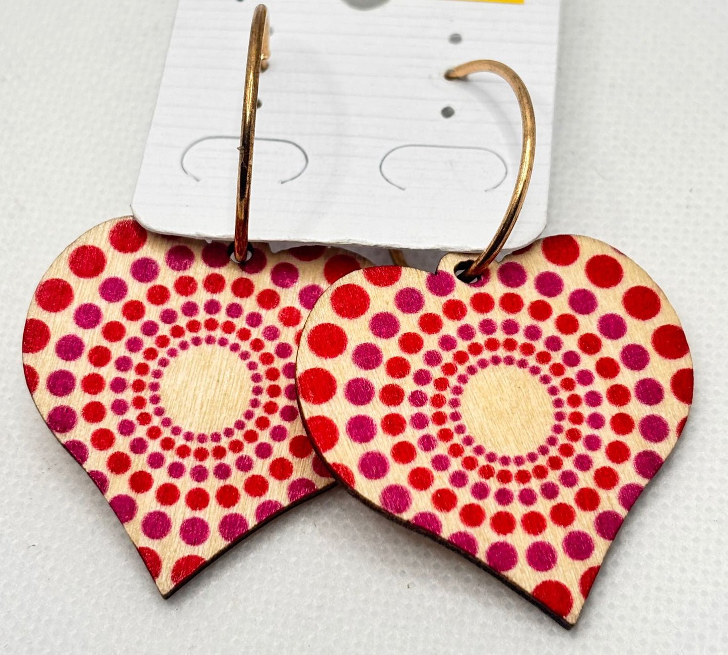 Polka Dot Heart Earrings