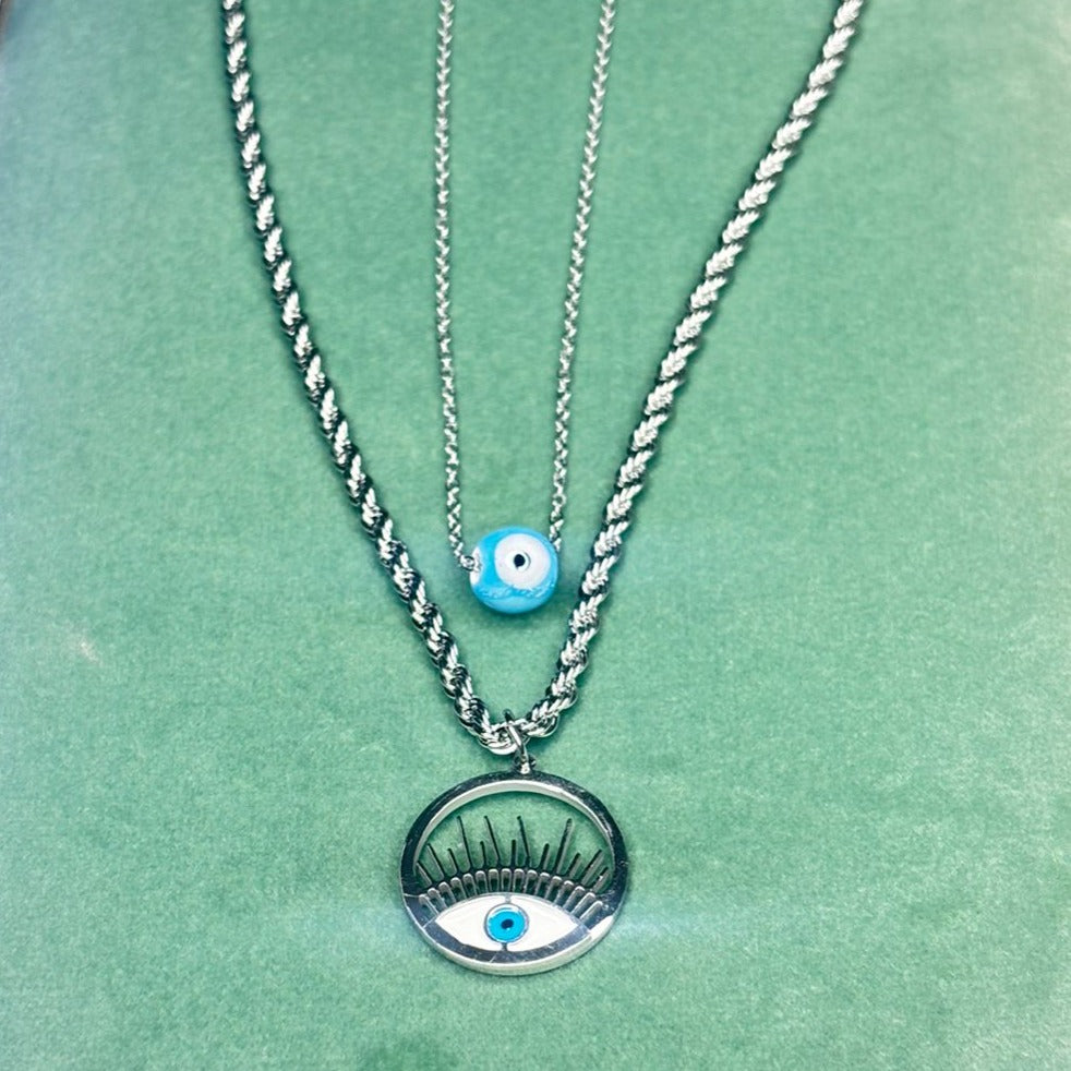 Azure Gaze Evil Eye Chain
