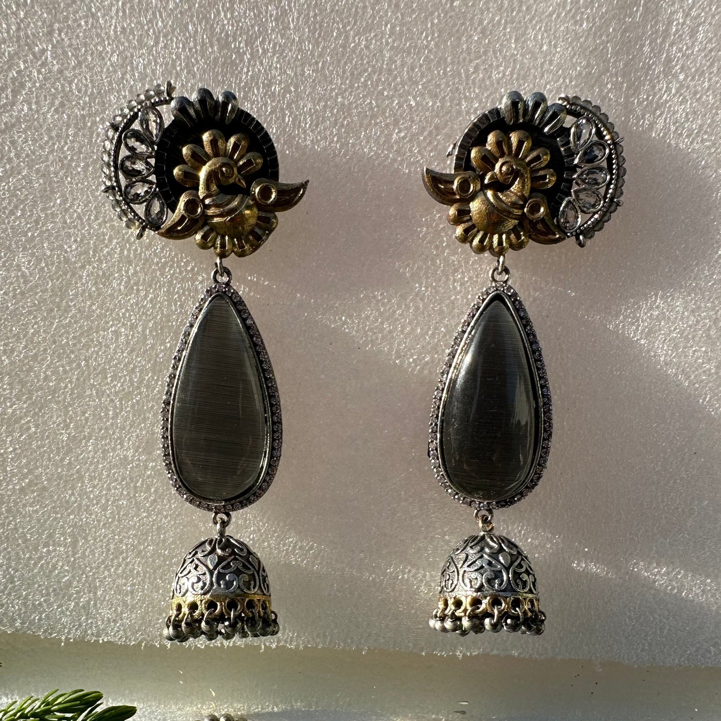 Unmatched Silver Grey Earrings