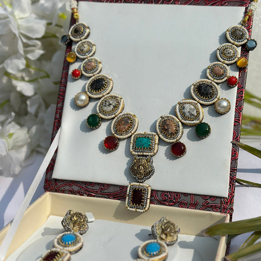 Unmatched Multicolored AD Necklace