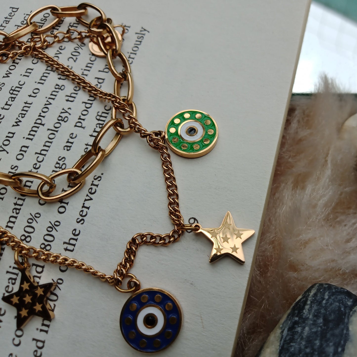 Double-Chained Round Evil eye
