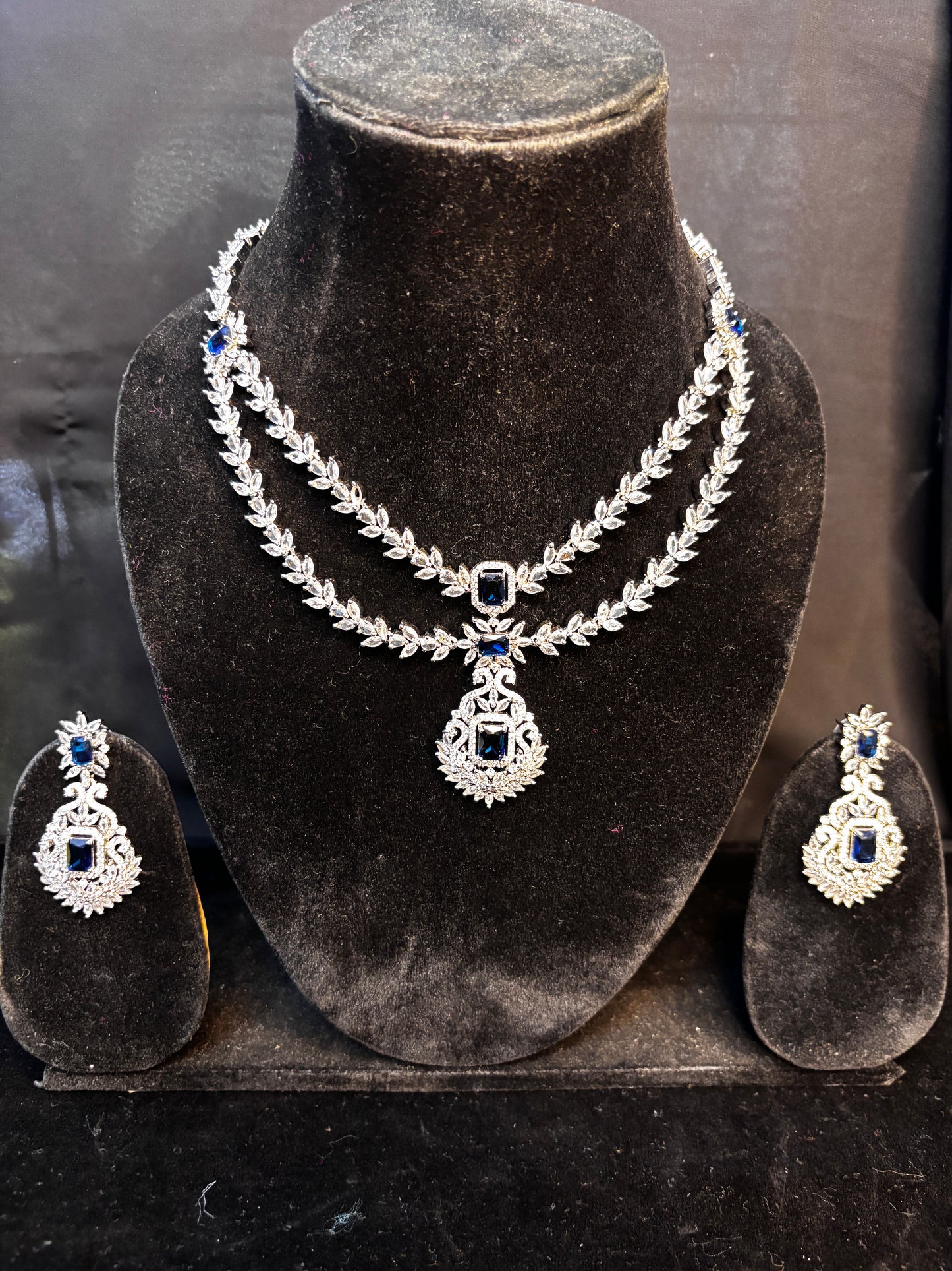 Sapphire and Diamond Jewelry Set